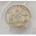 AUSTRALIA 1918 . SIXPENCE . PCGS AU50